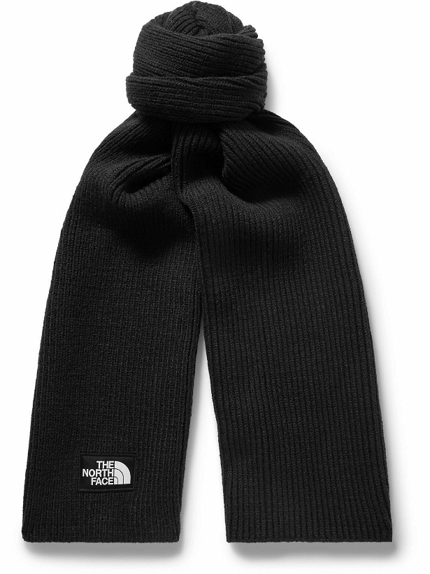 Photo: The North Face - Logo-Appliquéd Ribbed-Knit Scarf