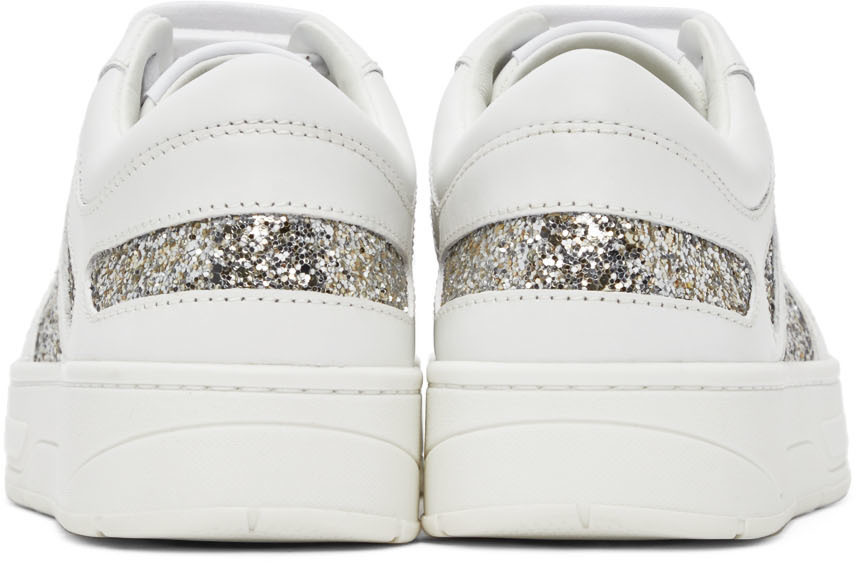 Jimmy Choo White Calfskin Low Top Sneakers