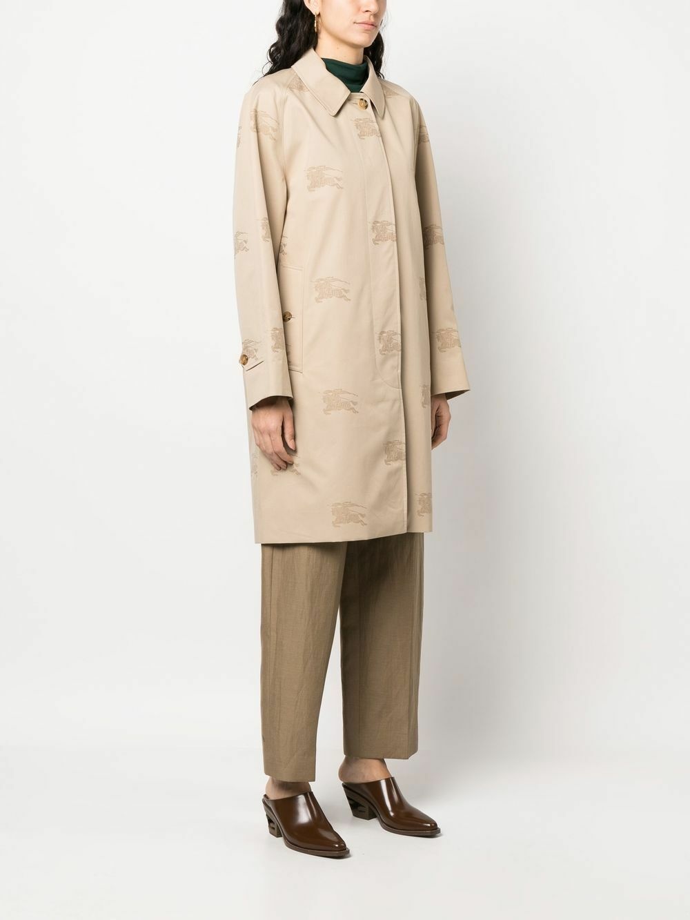 BURBERRY - Allover Logo Trench Coat Burberry