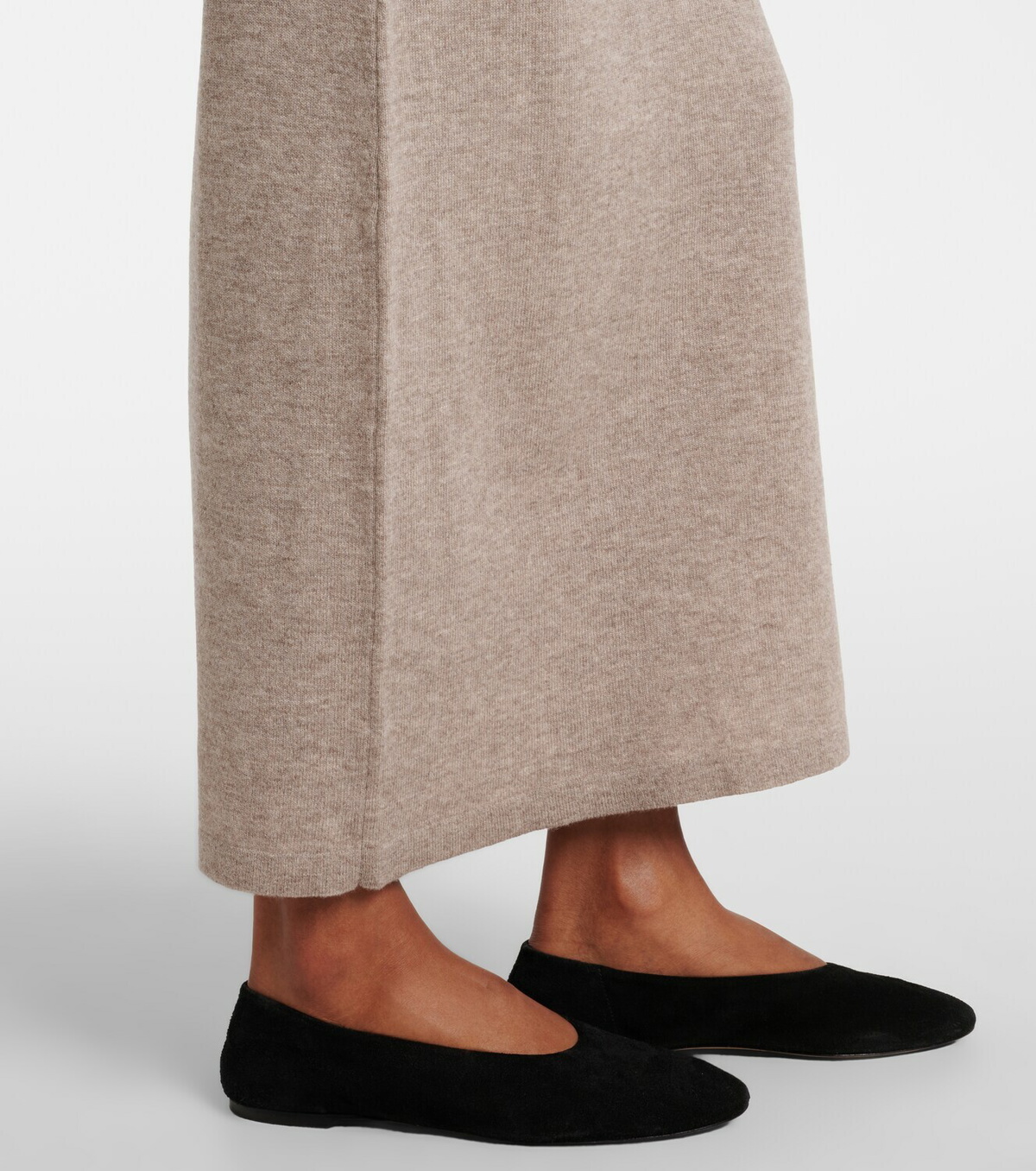 Jardin des Orangers Gathered wool and cashmere midi dress