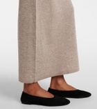 Jardin des Orangers Gathered wool and cashmere midi dress