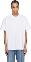 WOOYOUNGMI White 3D Coral Back Logo T-shirt