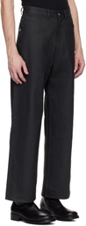 Omar Afridi Black Coated Jeans