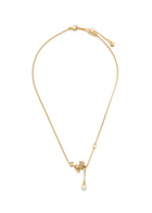 Coach Cat and Pearl Pendant Necklace - One Size