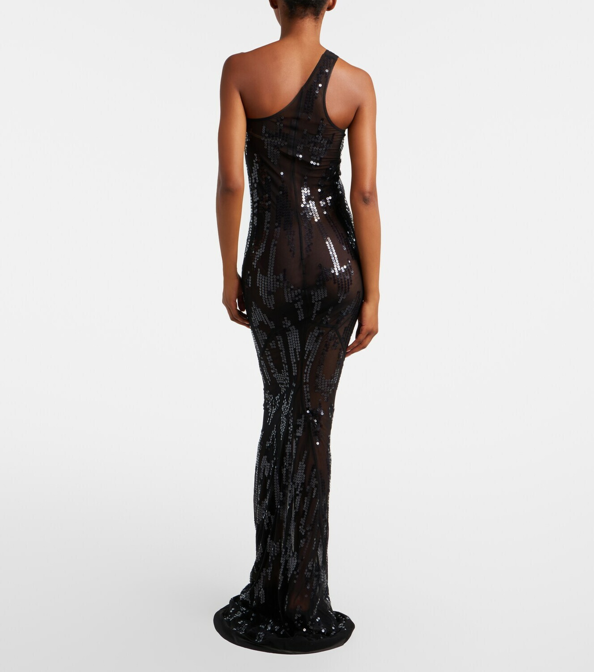 Rick Owens Lilies one-shoulder sequined tulle gown