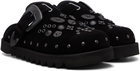 Toga Virilis Black Eyelet Metal Sabot Loafers