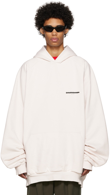 Photo: Balenciaga White Strike 1917 Oversized Hoodie