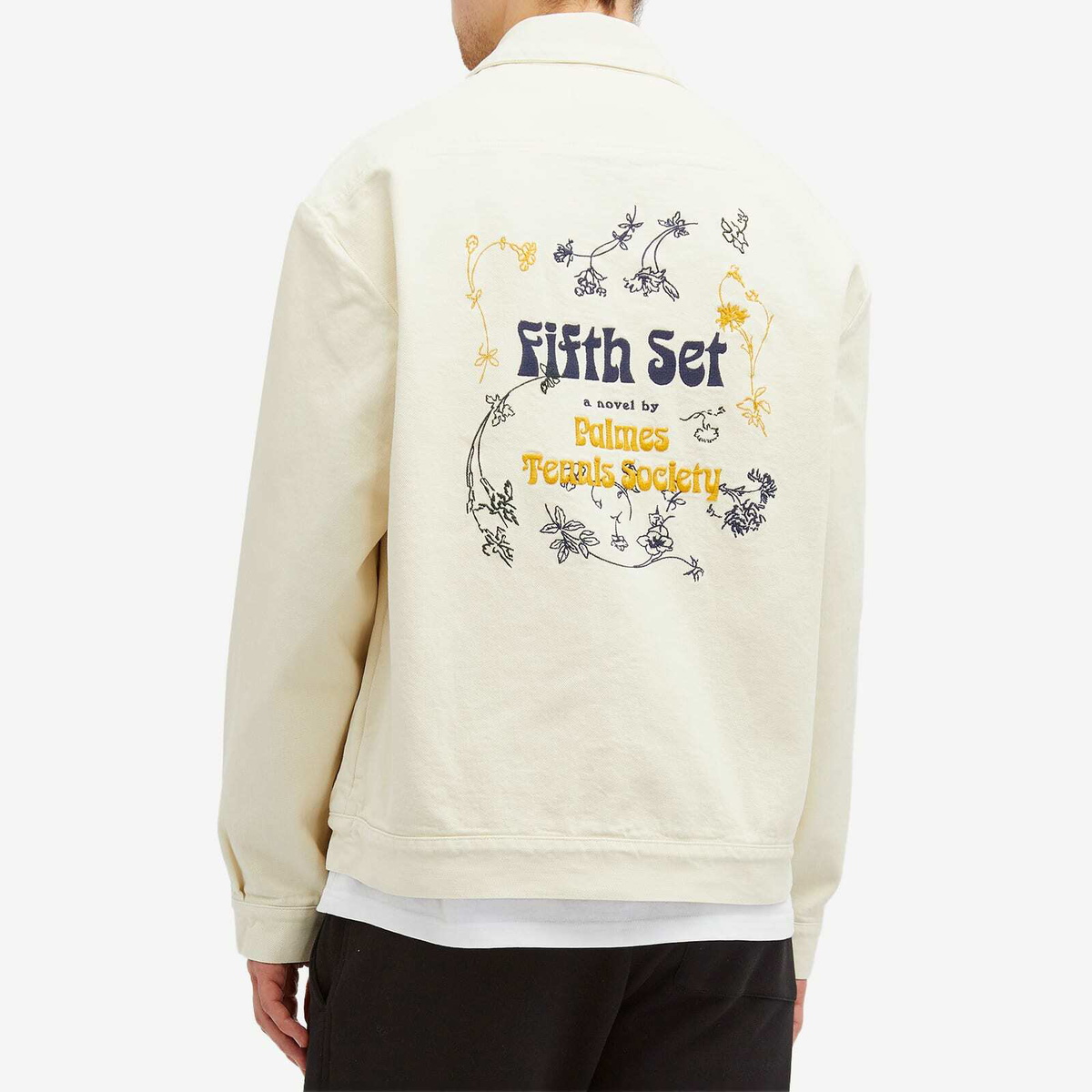 Palmes Men's Fifth Twill Shirt Jacket in Off-White
