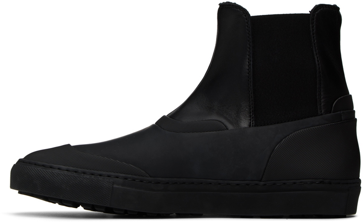 Common Projects Black Paneled Chelsea Boots Common Projects
