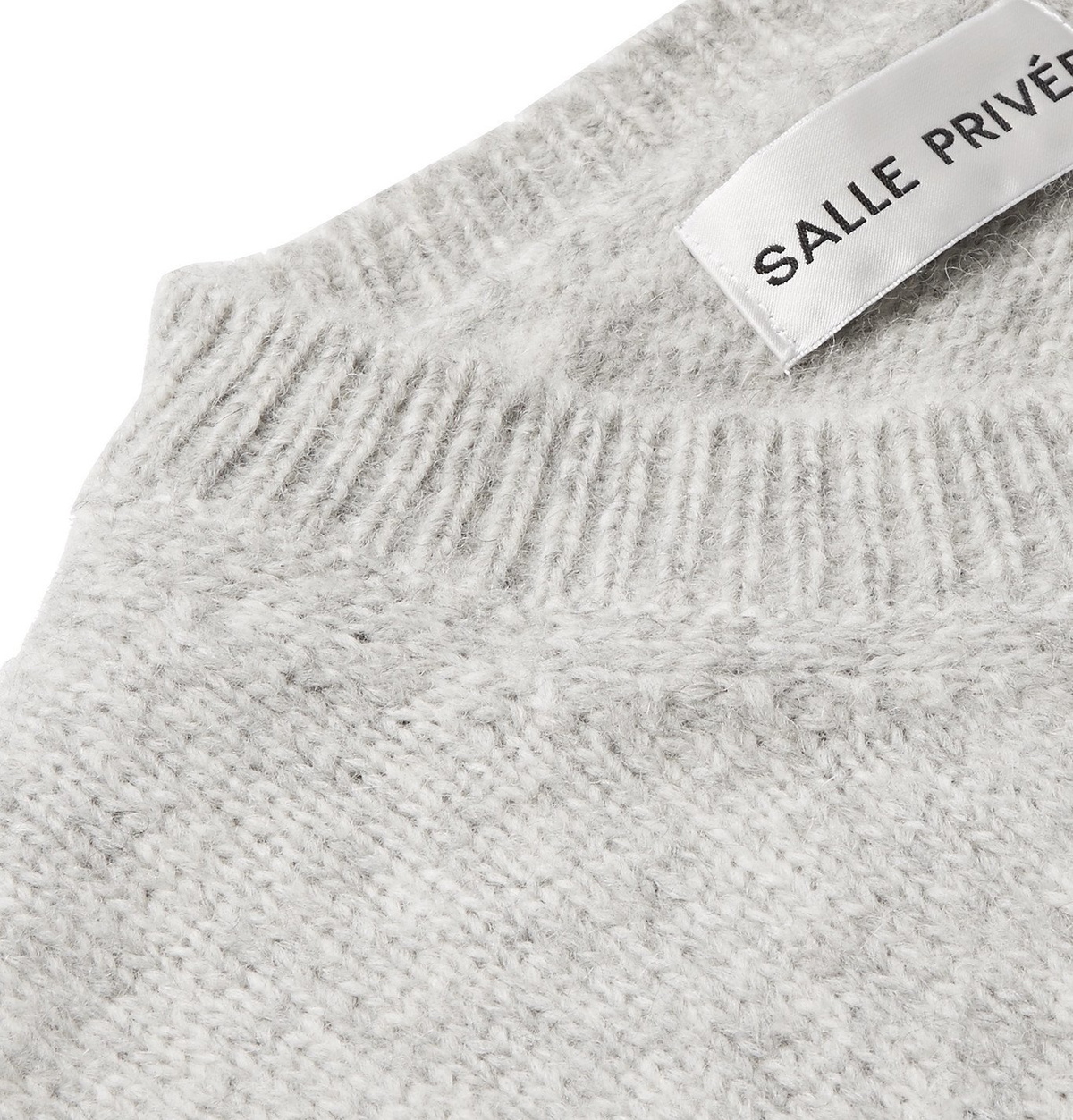 SALLE PRIVÉE - Jakob Slim-Fit Mélange Alpaca-Blend Sweater - Gray