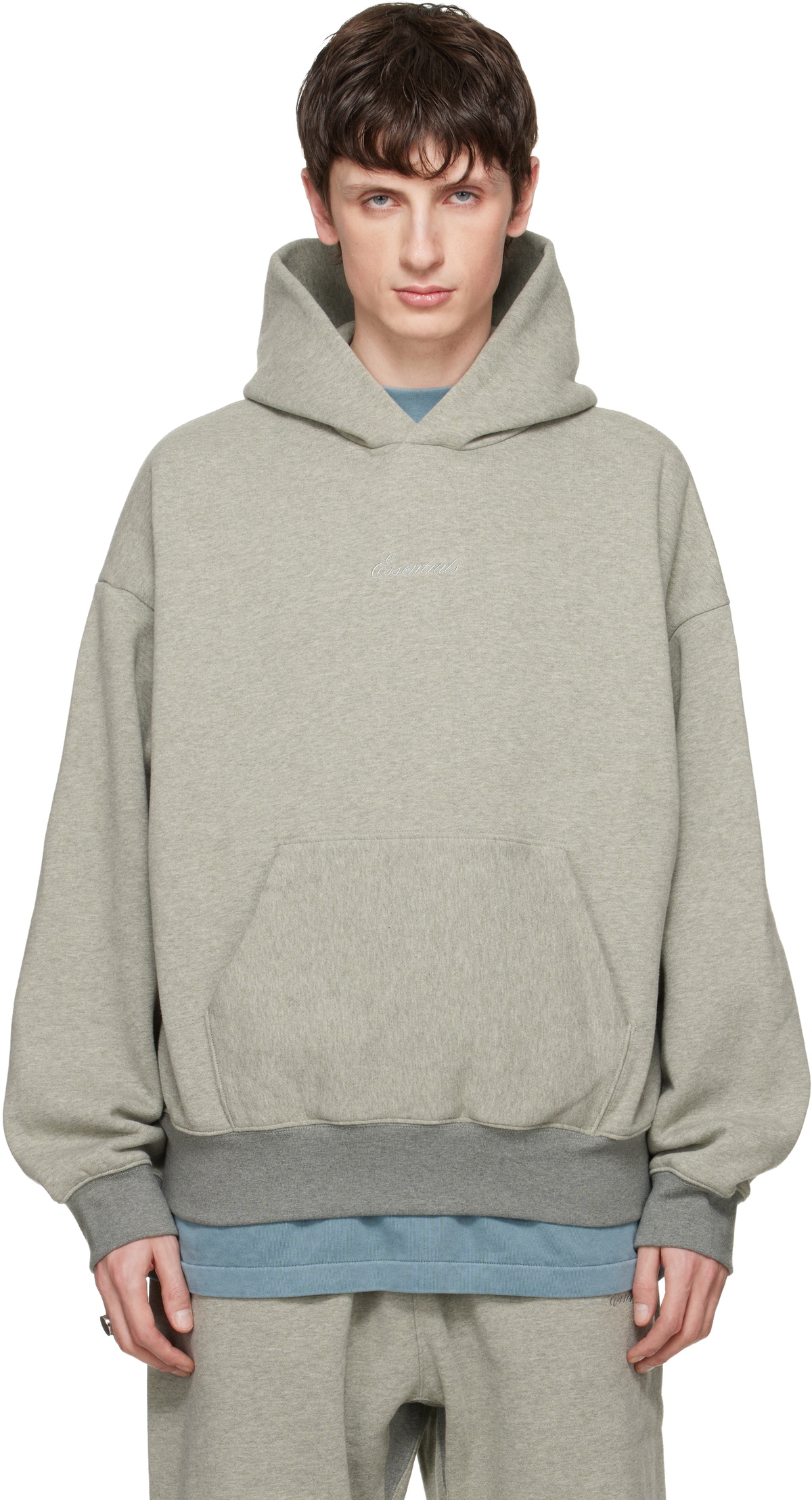 Fear of God ESSENTIALS Gray Signature Classic Hoodie