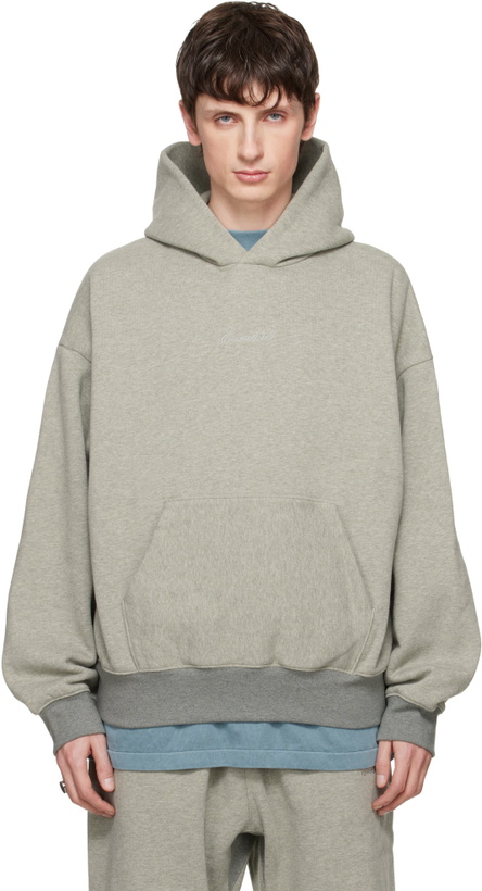 Photo: Fear of God ESSENTIALS Gray Signature Classic Hoodie