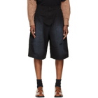 We11done Black Washed Bermuda Cargo Shorts