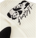 Flagstuff - Noko Intarsia Cotton-Blend Socks - White