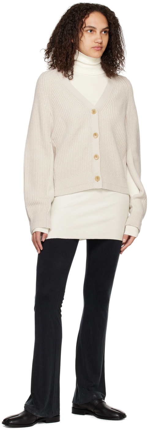 ÉTERNE Off-White Long Sleeve Minidress