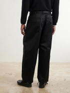 Sacai - Wide-Leg Cotton Chinos - Black