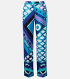 Pucci Vivara high-rise silk wide-leg pants