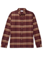 JOHN ELLIOTT - Checked Cotton-Flannel Shirt - Burgundy - S