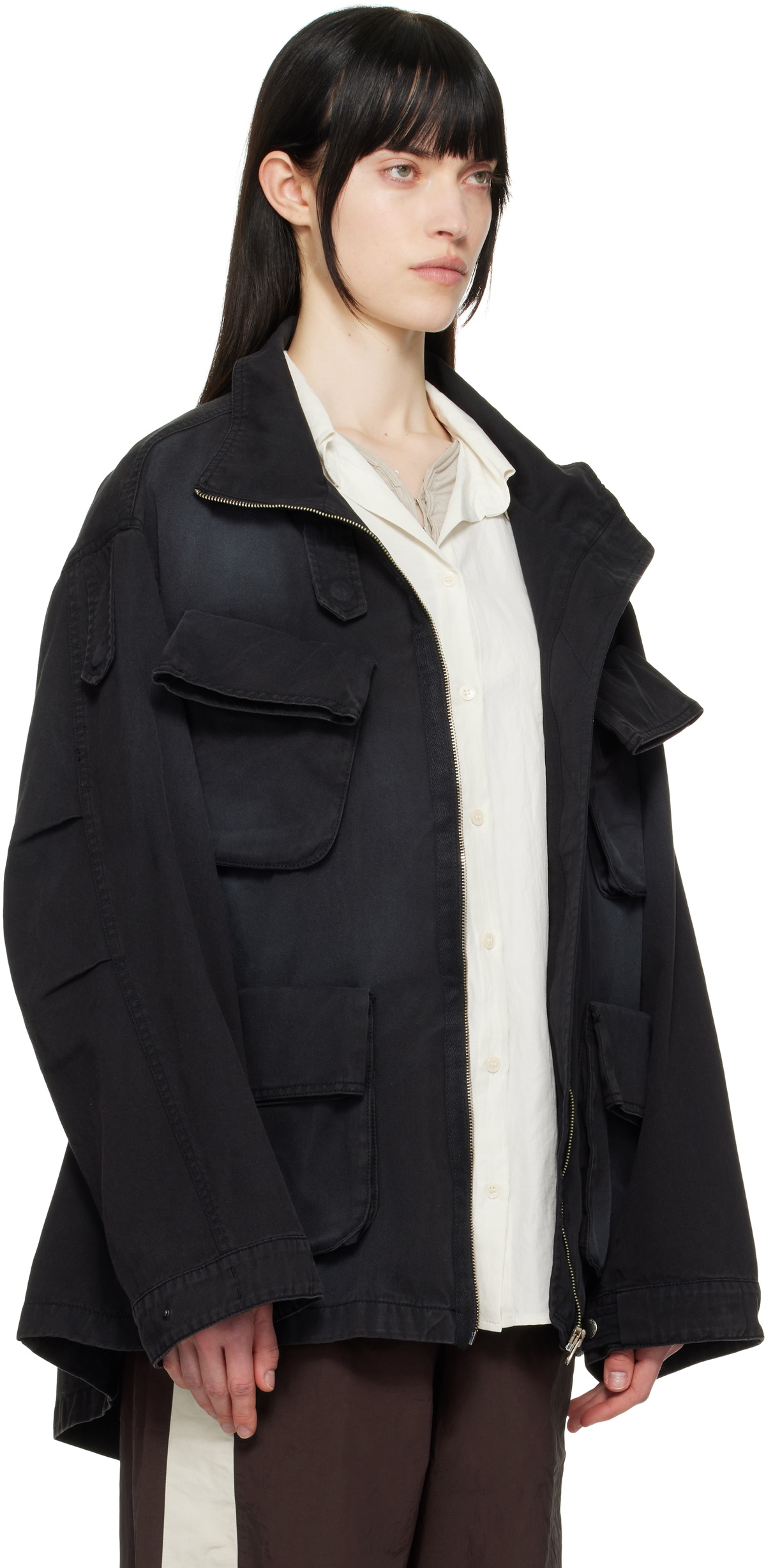 [OPEN YY] / ☆ 25SS CARGO POCKET FIELD JACKET / BLACK OPEN YY Black Cargo Pocket Field Jacket OPEN YY