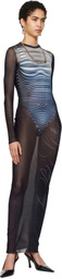 Jean Paul Gaultier Navy 'Le Mâle' Maxi Dress