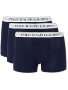 Polo Ralph Lauren - Three-Pack Stretch-Cotton Jersey Boxer Briefs - Blue