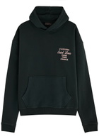 Club 1984 Patron 84 Printed Hooded Cotton Sweatshirt Black