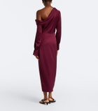 Simkhai Camila draped satin midi dress