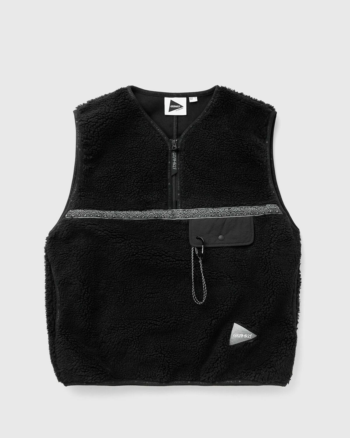 Gramicci X and wander JQ TAPE FLEECE VEST Black Men Gramicci