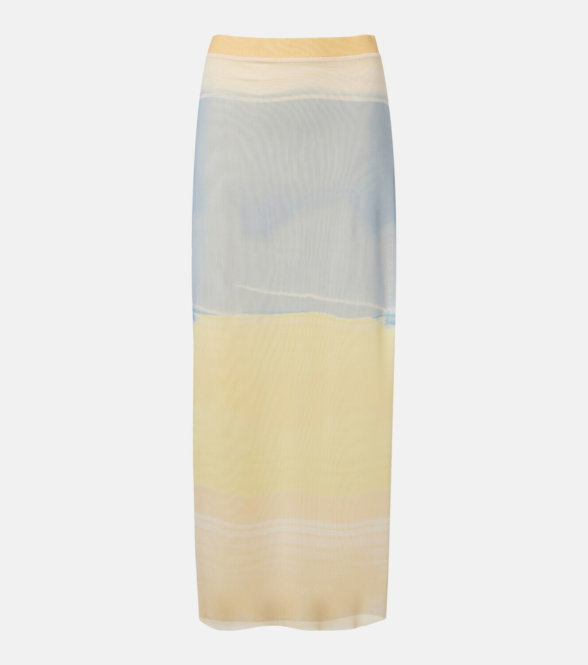 SIR Printed mesh maxi skirt