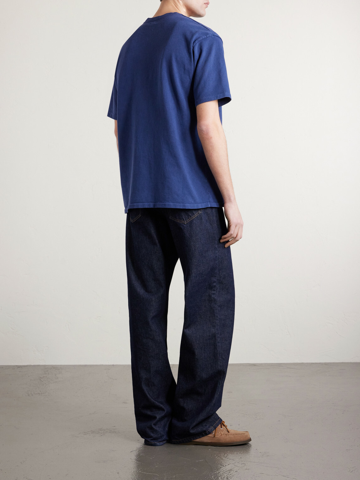 A.PRESSE - Vintage Cotton-Jersey T-Shirt - Blue