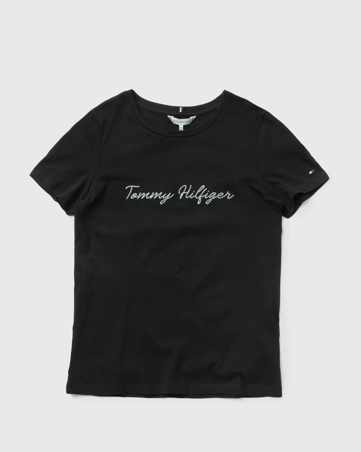 Tommy Hilfiger Wmns Regular Script C Nk Tee Black - Womens - Shortsleeves  Tommy Hilfiger