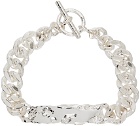 Pearls Before Swine Silver ID Tag Bracelet