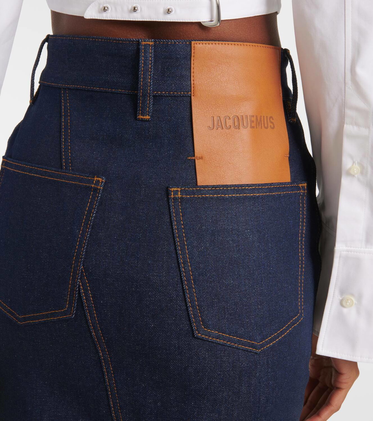 Jacquemus La Jupe de-Nîmes asymmetric denim midi skirt Jacquemus Jacquemus La Jupe de-Nîmes asymmetric denim midi skirt Jacquemus