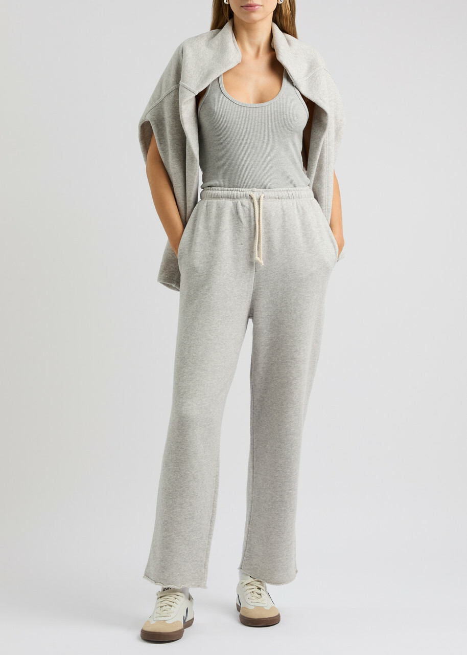 American Vintage Kodytown Cotton Sweatpants Light Grey