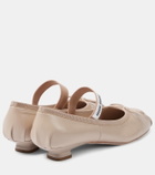 Miu Miu Mj leather ballet flats