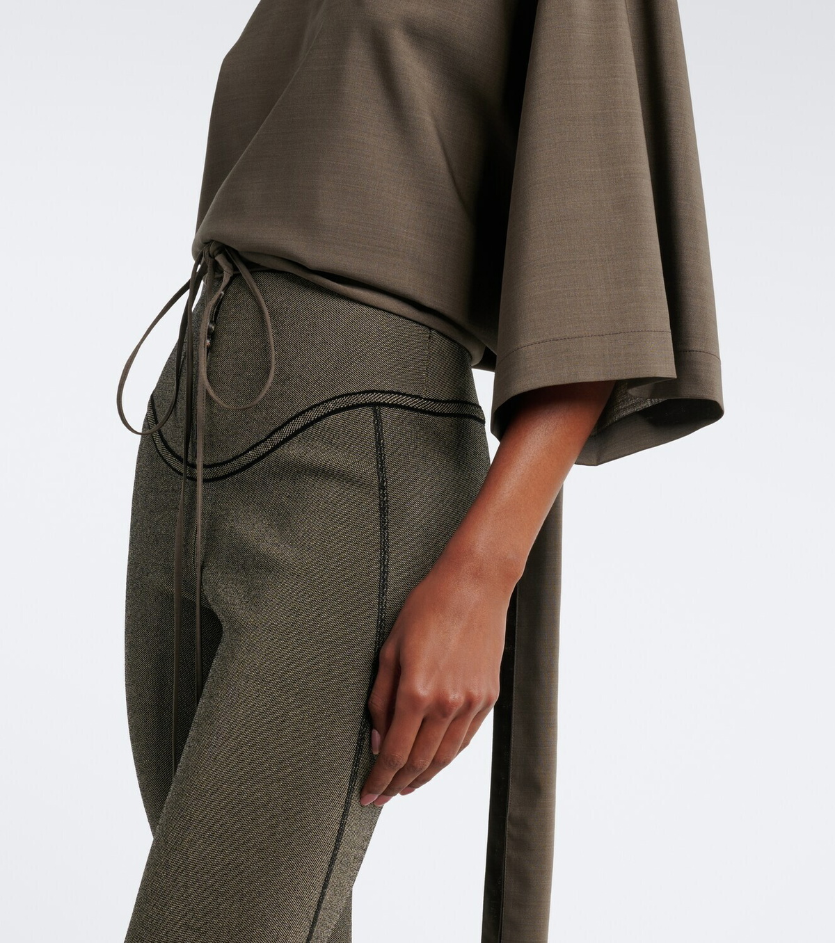 Jacquemus Havana tie-detail wool top
