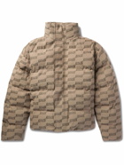 Balenciaga - Oversized Padded Logo-Jacquard Cotton-Blend Jacket - Neutrals