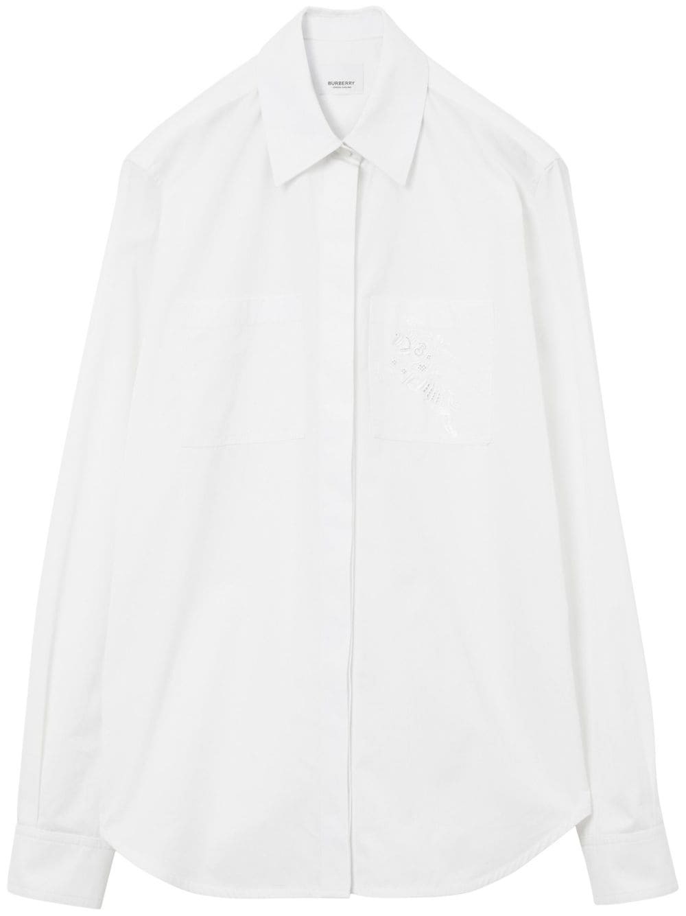 BURBERRY - Ekd Logo Sangallo Lace Shirt Burberry