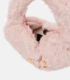 Blumarine Embellished faux fur bag