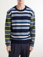 Paul Smith - Striped Wool and Cotton-Blend Sweater - Blue