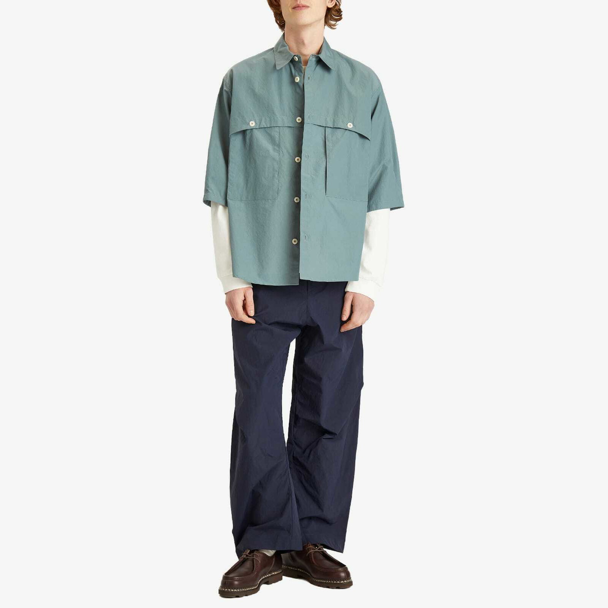 Sage Nation Men's Helix Nylon Trousers in Dark Navy SAGE NATION