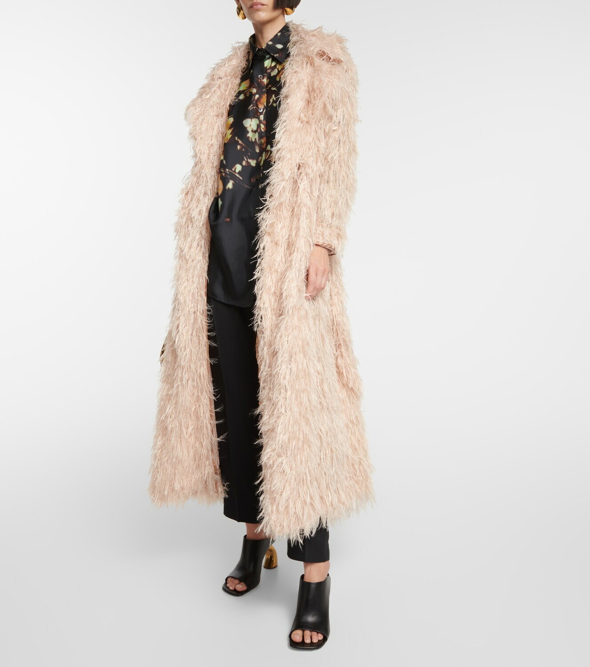 Dries Van Noten Fringed fil coupé coat Dries Van Noten