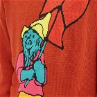 Brain Dead Men's Gnome Crew Knit in Terracotta