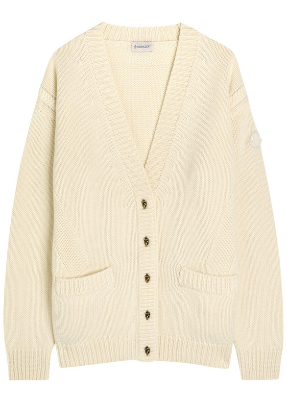 Photo: Moncler Wool and Cashmere-blend Cardigan Natural
