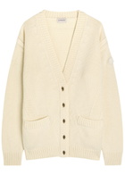 Moncler Wool and Cashmere-blend Cardigan Natural