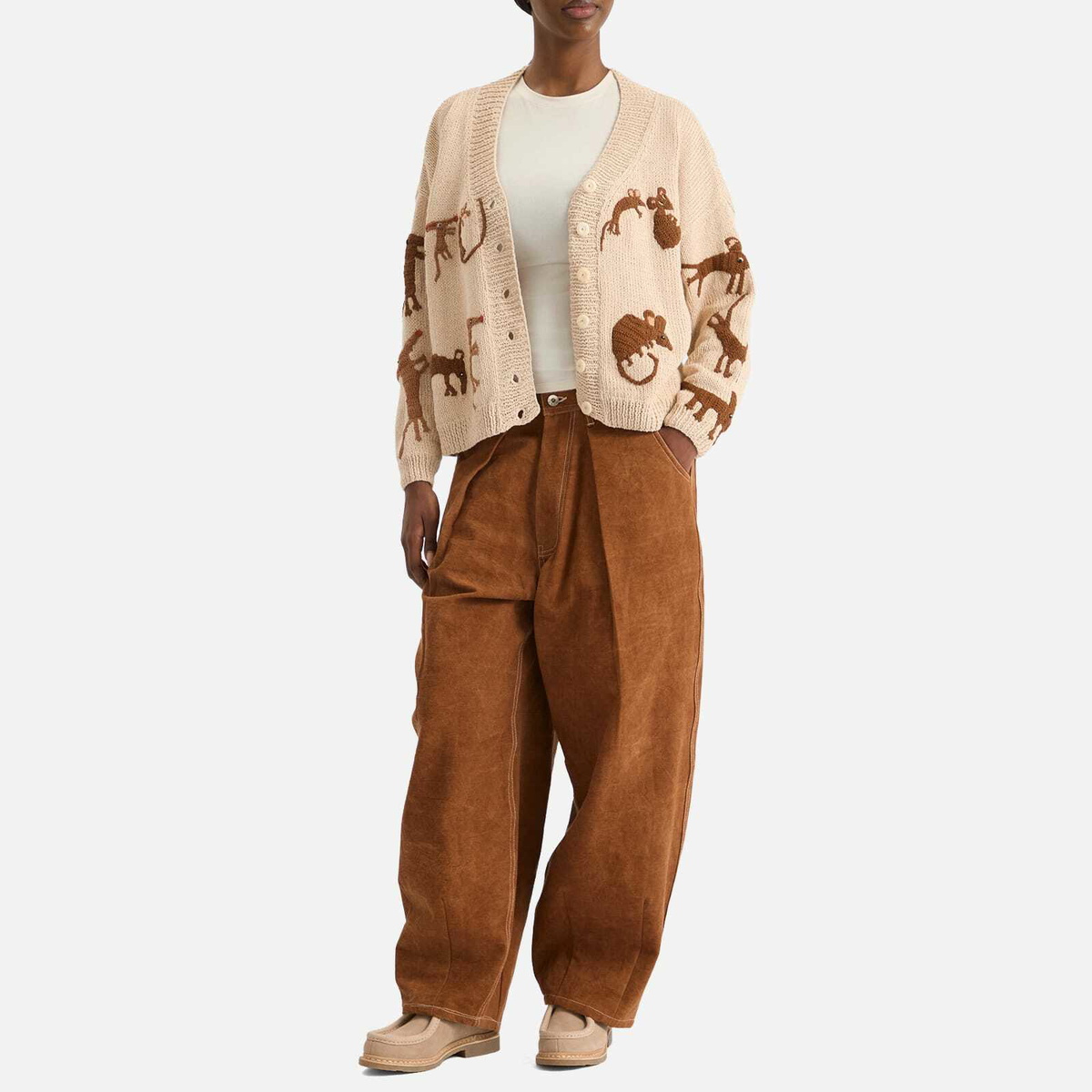 Story mfg. Women's Sunwell Knit Cardigan in Ecru Friends