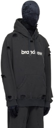 Doublet Black Destroyed Hoodie