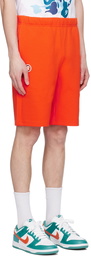 AAPE by A Bathing Ape Orange Embossed Shorts