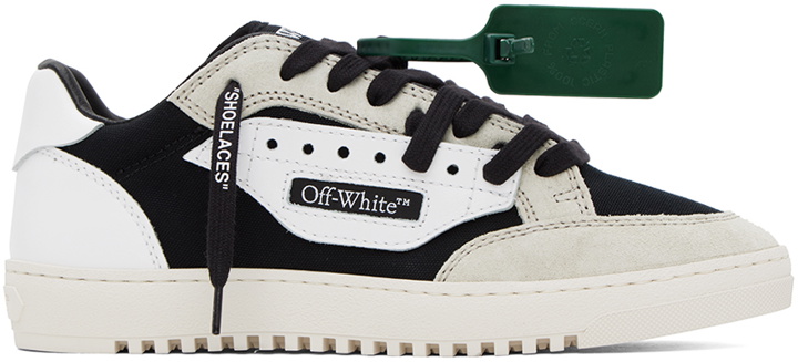 Photo: Off-White Black & Beige 5.0 Off Court Sneakers