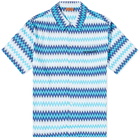 Missoni Men's Zig Zag Vacation Shirt in Navy/Blue/Light Blue